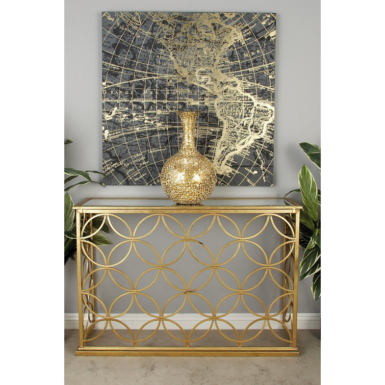 Gold console deals table wayfair